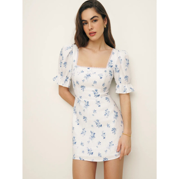 Reformation Evianna Linen Dress US 2 - Picture 1 of 9